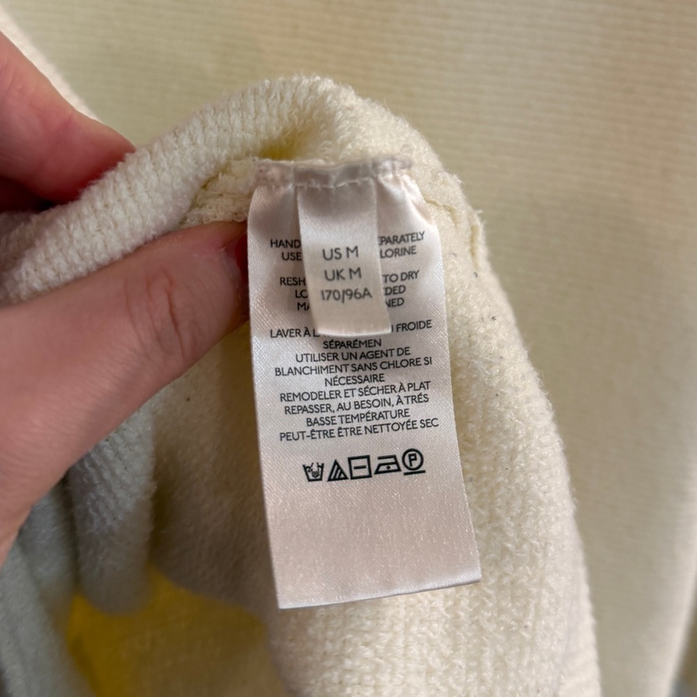 Free People ‘Ottoman Slouchy Tunic’ Mock Neck Sweater in Ivory/Cream - Women’s M - Picture 8 of 8